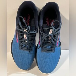 Brooks Women's Blue Running Shoes with Pink Accents